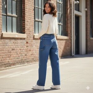 Universal Thread Highest Rise Wide Leg Carpenter Jeans Size 8/29R